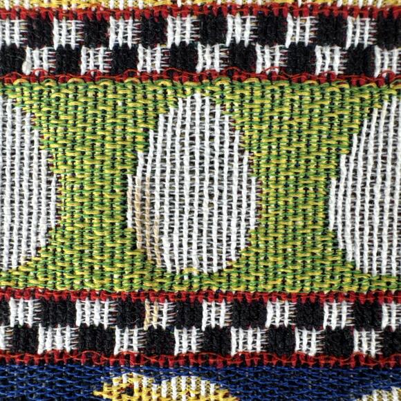 Colorful Block Art Chicken Rooster Woven Tapestry Placemats Farmhouse Set of 6 - Picture 6 of 7